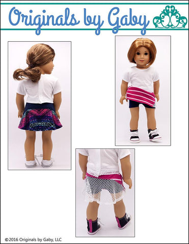Originals by Gaby 18 Inch Modern Chantilly Skirt 18" Doll Clothes Pixie Faire