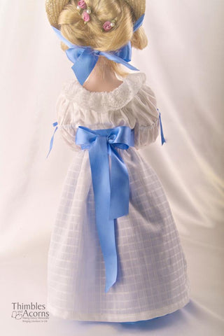 Thimbles and Acorns 18 Inch Historical Chemise a la Reine and Soft Crown Bergère Hat 18" Doll Clothes Pixie Faire