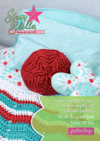 Stacy and Stella Quilt Chevron Throw Crochet Pattern Pixie Faire