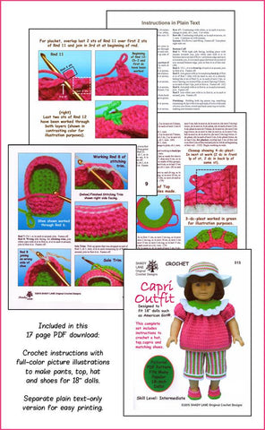 Shady Lane Crochet Capri Outfit Crochet Pattern Pixie Faire