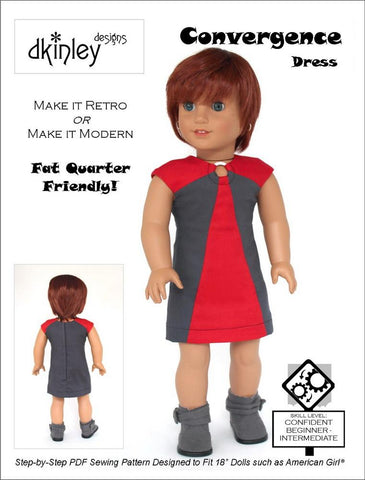 Dkinley Designs 18 Inch Modern Convergence Dress 18" Doll Clothes Pattern Pixie Faire