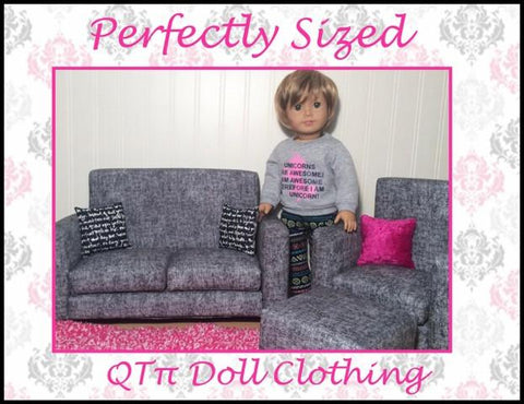 QTπ Doll Clothing 18 Inch Modern Modern Sofa Set 18" Doll Furniture Pixie Faire