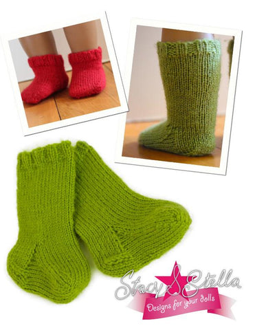Stacy and Stella Knitting Cozy Feet Knitting Pattern Pixie Faire