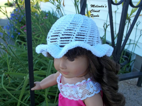 Melinda's Closet Finds Crochet Crocheted Chains Hat 18" Doll Crochet Pattern Pixie Faire