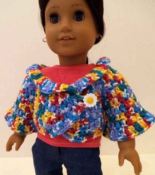 Cropped Bell Sleeve Cardigan Crochet Pattern PDF Download