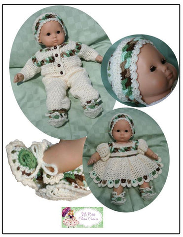 Mon Petite Cherie Couture Bitty Baby/Twin Dolly Rings Dress and Panties Crochet Pattern Pixie Faire
