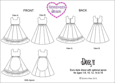 Genniewren Girls Dora Dress For Girls 1-16 Pixie Faire