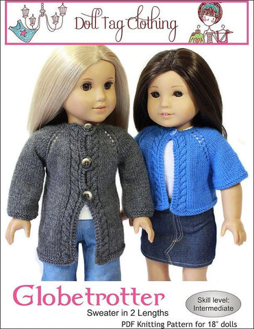 Doll Tag Clothing Knitting Globetrotter Sweater Knitting Pattern Pixie Faire