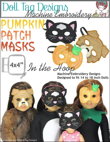 Doll Tag Clothing Machine Embroidery Design Pumpkin Patch Masks Machine Embroidery Designs Pixie Faire