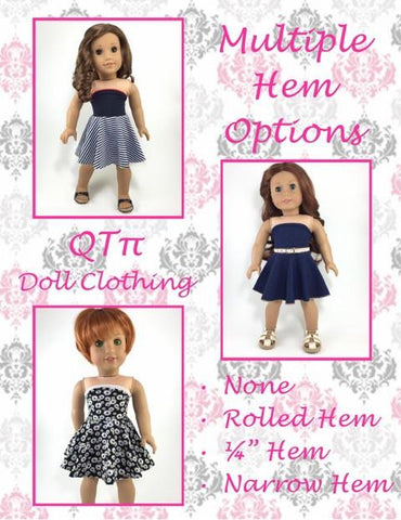 QTπ Doll Clothing 18 Inch Modern Easy As π Bandeau Dress 18" Doll Clothes Pixie Faire