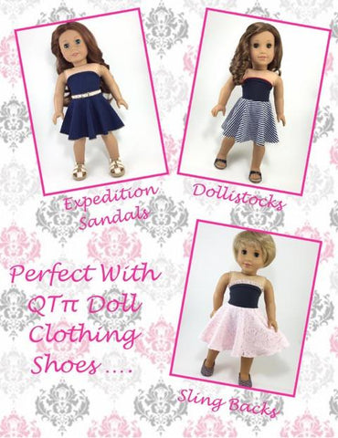 QTπ Doll Clothing 18 Inch Modern Easy As π Bandeau Dress 18" Doll Clothes Pixie Faire