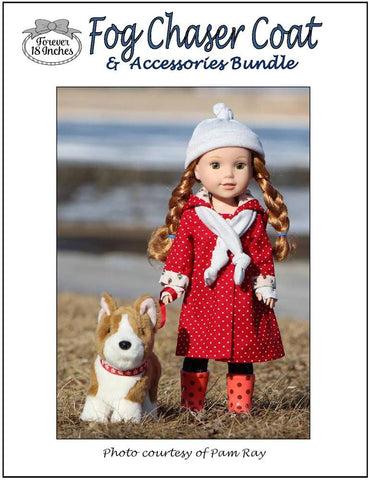 Forever 18 Inches WellieWishers Fog Chaser Coat and Accessories Bundle 14-14.5" Doll Clothes Pattern Pixie Faire