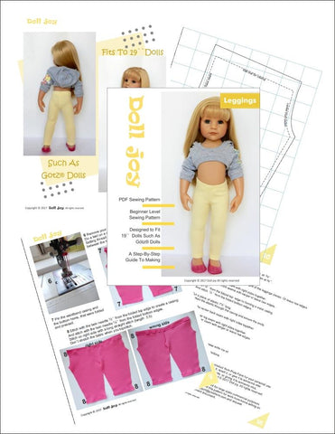 Doll Joy Gotz 19 Inch Leggings Pattern for 19" Gotz Hannah Dolls Pixie Faire