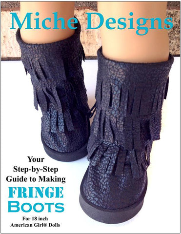 Miche Designs Shoes Fringe Boot 18" Doll Shoe Pattern Pixie Faire