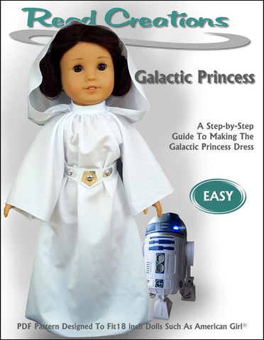 Read Creations 18 Inch Modern Galactic Princess Dress 18" Doll Clothes Pattern Pixie Faire