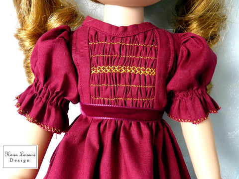 Karen Lorraine Design WellieWishers Heirloom Entree 13-14.5 Inch Doll Clothes Pattern Pixie Faire