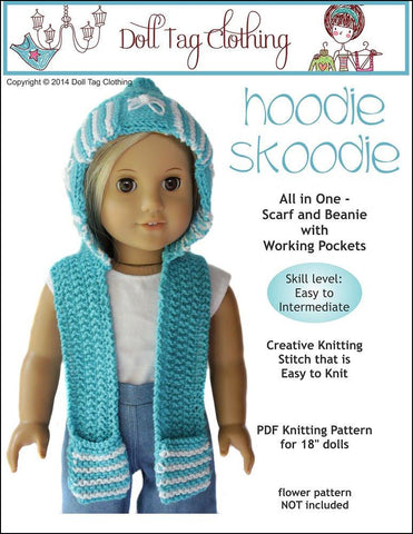 Doll Tag Clothing Knitting Hoodie Skoodie Knitting Pattern Pixie Faire