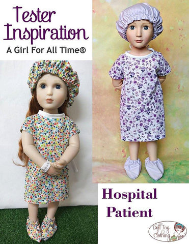 Doll Tag Clothing A Girl For All Time Hospital Patient Doll Clothes Pattern for 16" A Girl For All Time® Dolls Pixie Faire