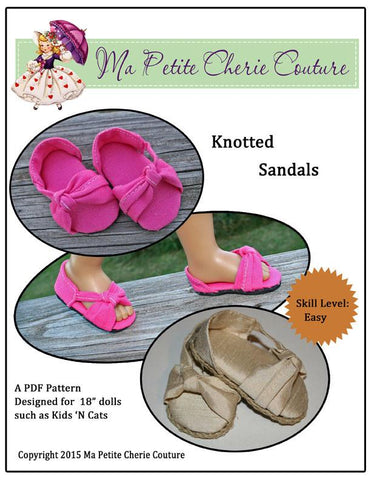 Mon Petite Cherie Couture Kidz n Cats Knotted Sandals for Kidz N Cats Dolls Pixie Faire