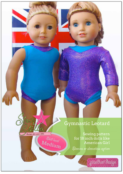 Gymnastic Leotard 18 inch Doll Clothes Pattern PDF Download