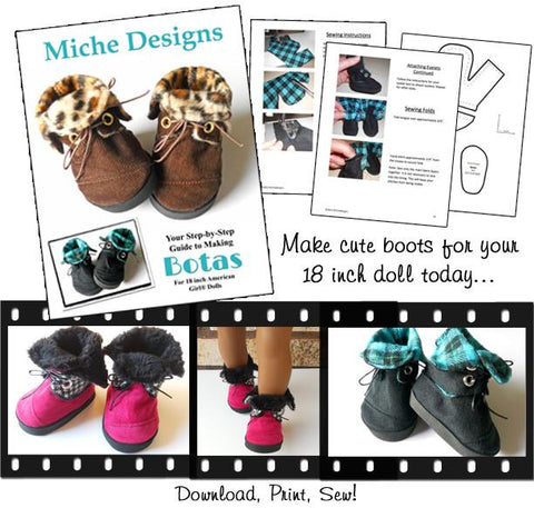 Miche Designs Shoes Botas 18" Doll Shoes Pixie Faire