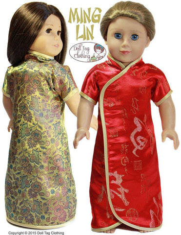 Doll Tag Clothing 18 Inch Historical Ming Lin 18" Doll Clothes Pattern Pixie Faire