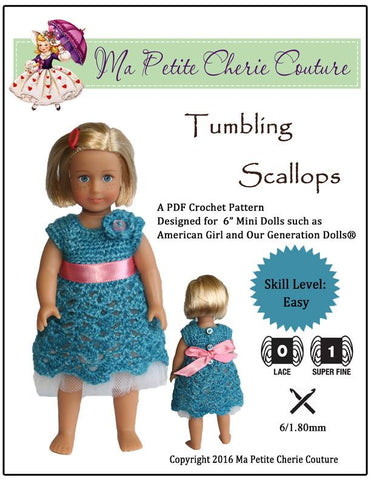 Mon Petite Cherie Couture Mini Tumbling Scallops for Mini Dolls Pixie Faire