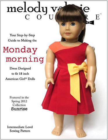 Melody Valerie Couture 18 Inch Modern Monday Morning Dress 18" Doll Clothes Pixie Faire