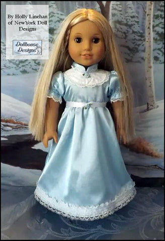 Dollhouse Designs 18 Inch Modern Winter Princess Nightgown 18" Doll Clothes Pattern Pixie Faire