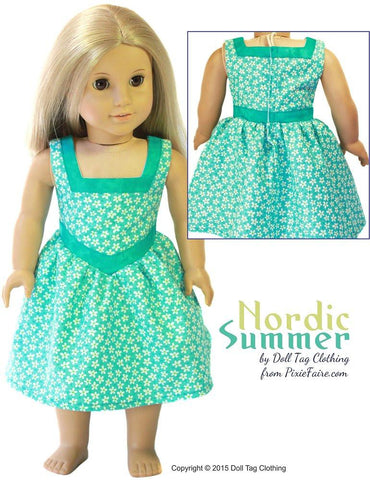 Doll Tag Clothing 18 Inch Modern Nordic Summer 18" Doll Clothes Pattern Pixie Faire