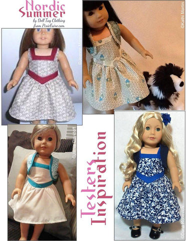 Doll Tag Clothing 18 Inch Modern Nordic Summer 18" Doll Clothes Pattern Pixie Faire