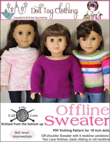Doll Tag Clothing Knitting Offline Sweater Knitting Pattern Pixie Faire