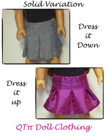 QTπ Doll Clothing 18 Inch Modern Perfectly Pleated Skirt 18" Doll Clothes Pixie Faire