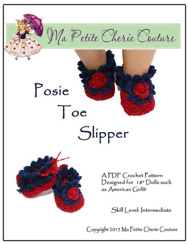 Mon Petite Cherie Couture Crochet Posie Toe Slippers Crochet Pattern Pixie Faire