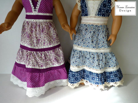 Karen Lorraine Design 18 Inch Modern Prairie Chic 18" Doll Clothes Pattern Pixie Faire