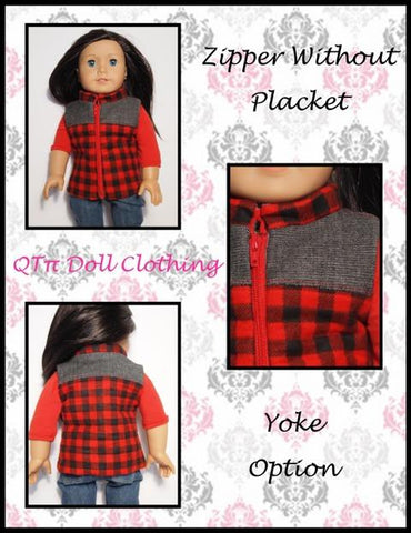 QTπ Doll Clothing 18 Inch Modern Puffer Vest 18" Doll Clothes Pattern Pixie Faire