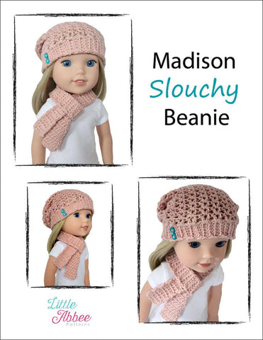 Little Abbee WellieWishers Madison Slouchy Beanie Crochet Pattern for 13-14.5" Dolls Pixie Faire