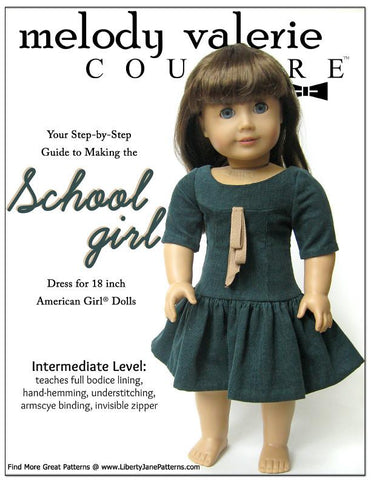 Melody Valerie Couture 18 Inch Modern Schoolgirl Dress 18" Doll Clothes Pixie Faire