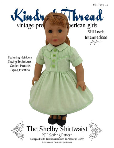 Kindred Thread 18 Inch Historical The Shelby Shirtwaist 18" Doll Clothes Pixie Faire