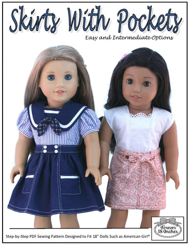 Forever 18 Inches 18 Inch Modern Skirts With Pockets Bundle 18" Doll Clothes Pixie Faire