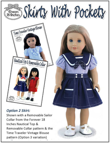 Forever 18 Inches 18 Inch Modern Skirts With Pockets Bundle 18" Doll Clothes Pixie Faire