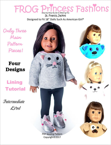 Frog Princess Fashions 18 Inch Modern St Francis Jacket 18" Doll Clothes Pattern Pixie Faire