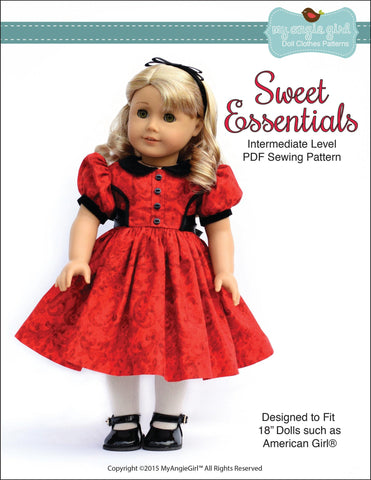 My Angie Girl 18 Inch Modern Sweet Essentials Dress 18" Doll Clothes Pixie Faire