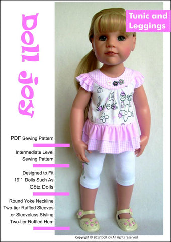 Doll Joy Gotz 19 Inch Tunic and Leggings Pattern for 19" Gotz Dolls Pixie Faire