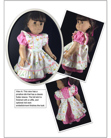 Crabapples 18 Inch Historical Walk In The Park 18" Doll Clothes Pattern Pixie Faire