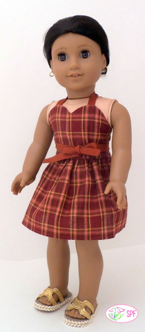 Sweet Pea Fashions 18 Inch Modern Wrap & Tie Halter Dress and Top 18" Doll Clothes Pattern Pixie Faire