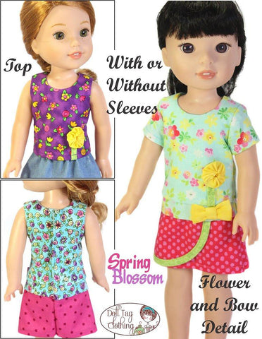 Doll Tag Clothing WellieWishers Spring Blossom 14.5" Doll Clothes Pattern Pixie Faire