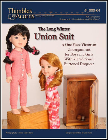 Thimbles and Acorns WellieWishers Union Suit 14.5" Doll Clothes Pattern Pixie Faire