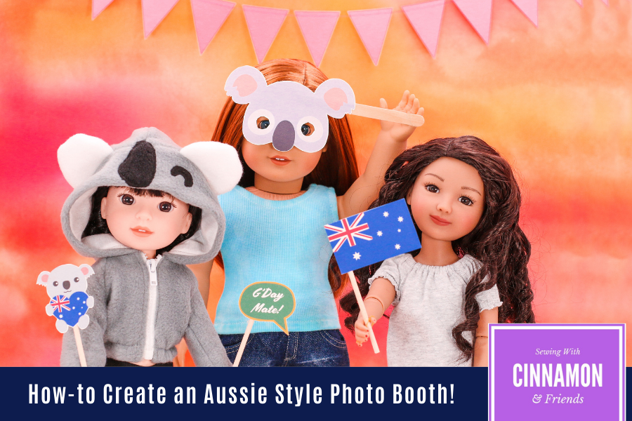 Sewing A Themed Wardrobe: Aussie Style! DIY Photo Booth, Koalas, Kangaroos, Vegemite, oh my!