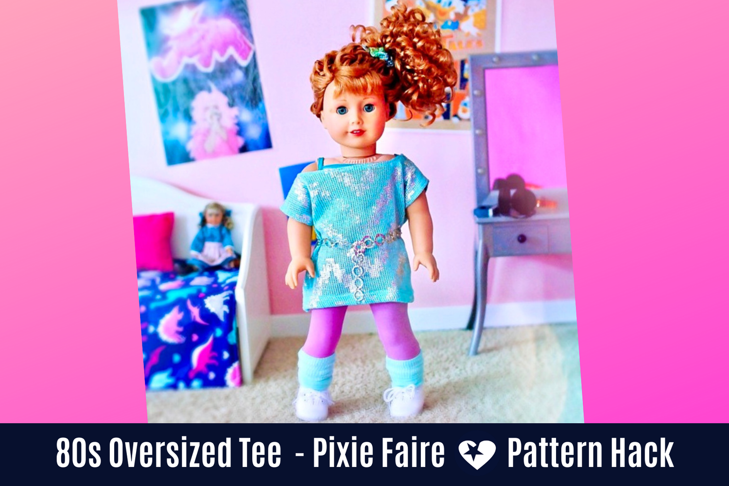 80's Style Oversized Off The Shoulder Tee - A Liberty Jane Pattern Hack